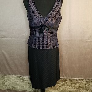 E BY ECI Women's Purple‎ and Black 2PC. Suit